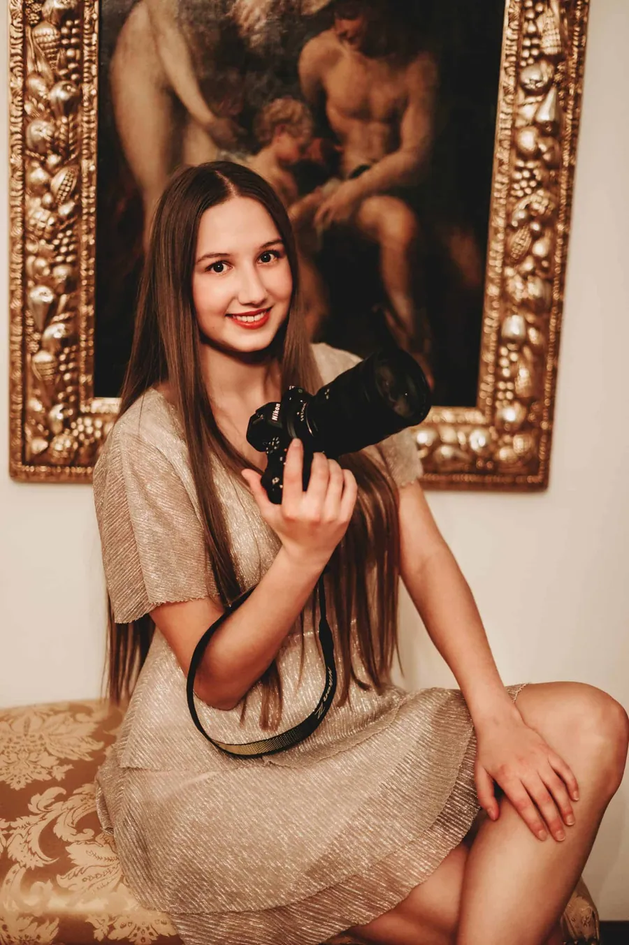 Fotografka Pavla Kratochvílová s fotoaparátem Nikon